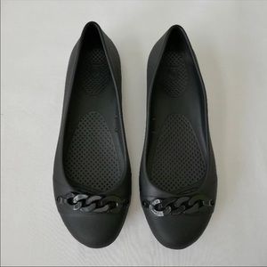 crocs flats size 7 black